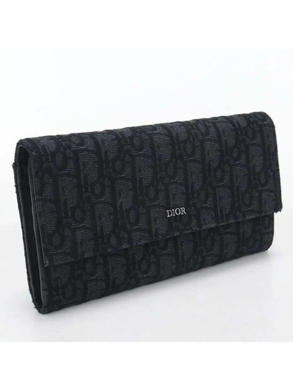 Dior Long Flap Wallet Oblique Bifold Jacquard